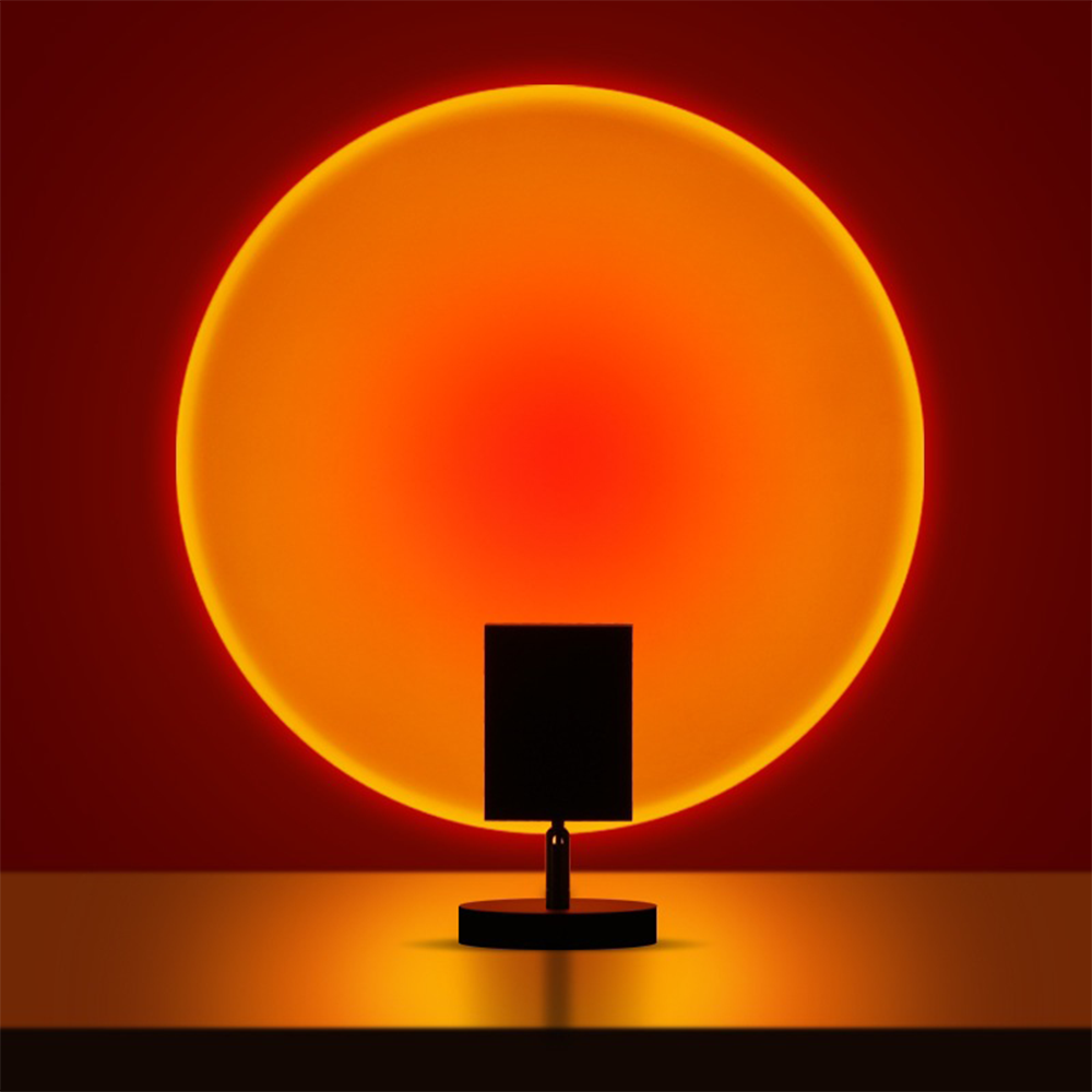 SunGlow – Retro Tischlampe mit Sonnenuntergangseffekt