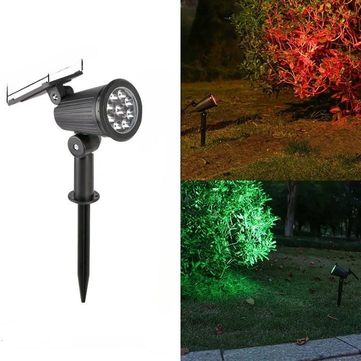 Schwarzer Solar-Gartenstrahler