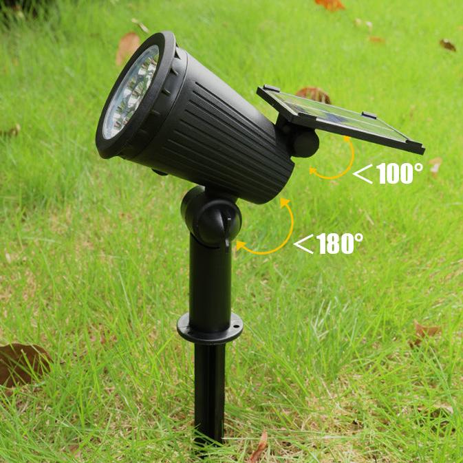 Schwarzer Solar-Gartenstrahler