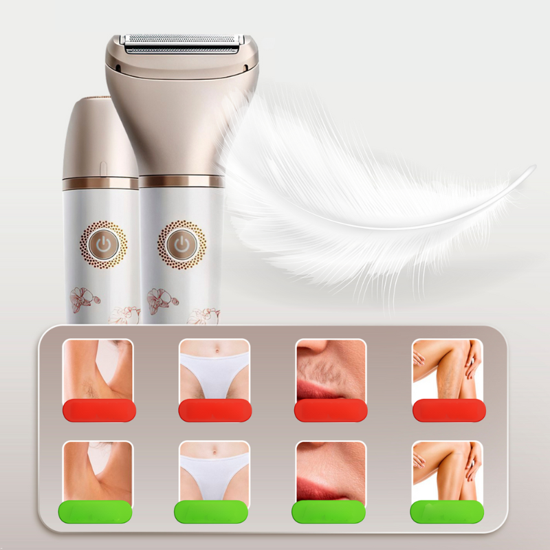 2-in-1-Elektrorasierer für Damen