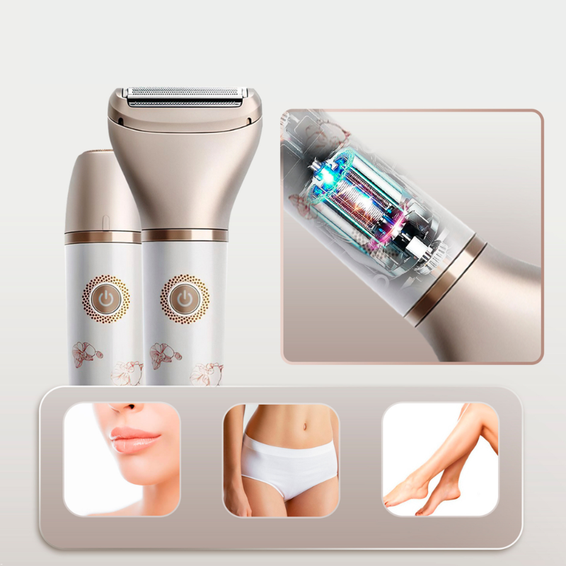2-in-1-Elektrorasierer für Damen