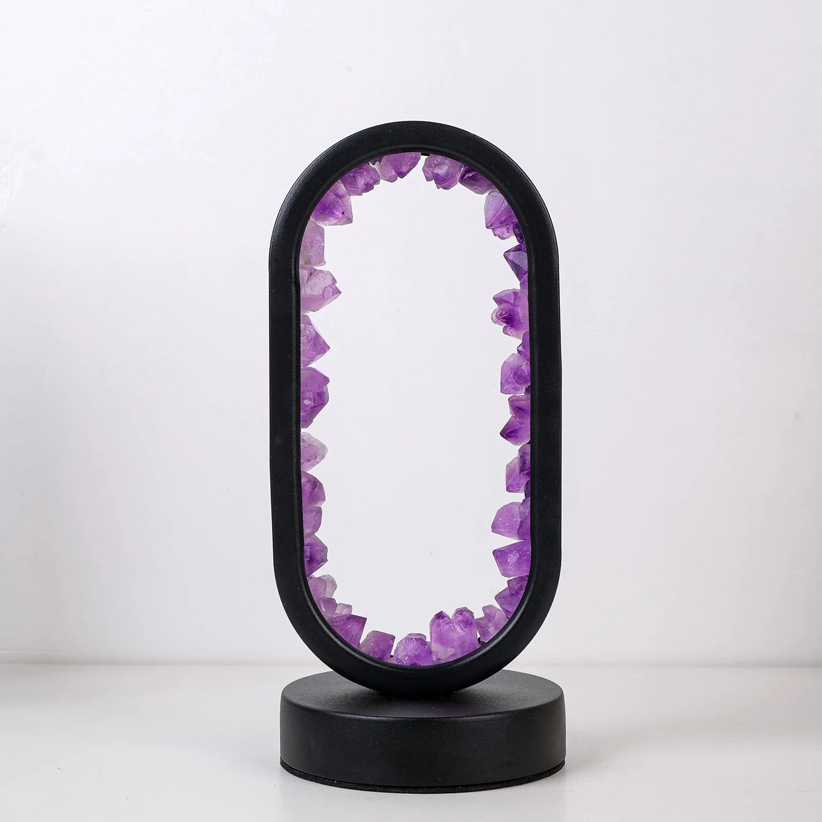 LumiGlow - Natürliche Amethyst-Lampe mit entspannender Lichtquelle für ruhige Atmosphäre