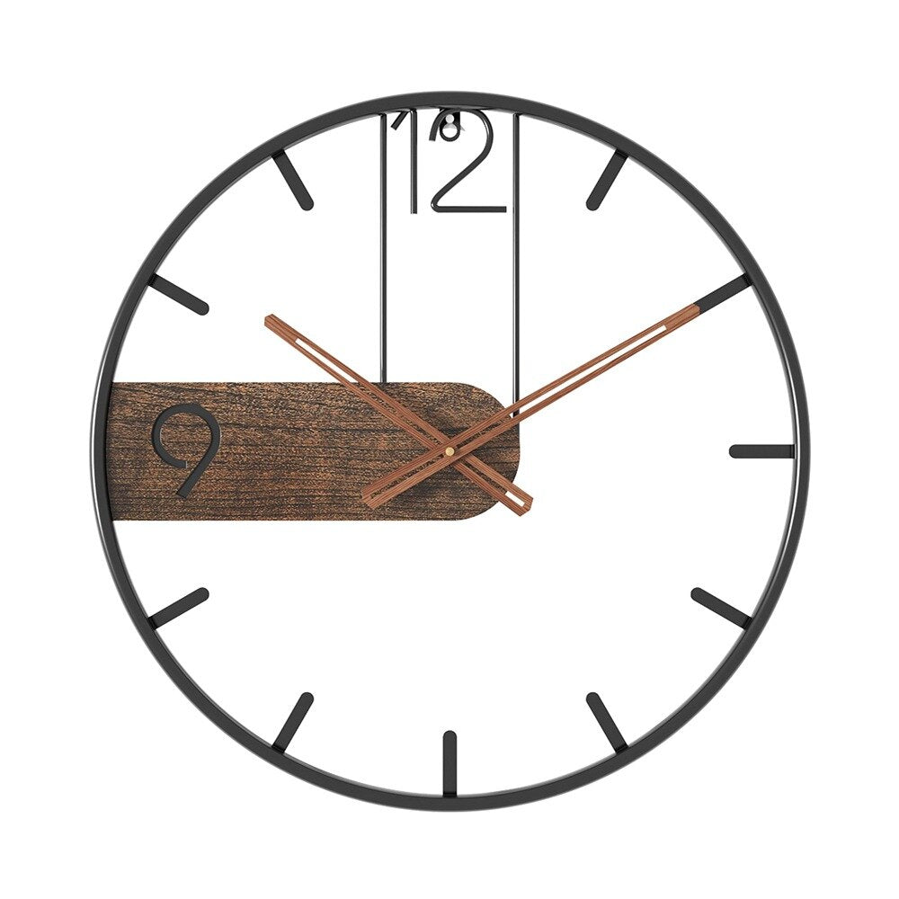 Moderne Nordische Wanduhr mit Geräuschlosem Uhrwerk