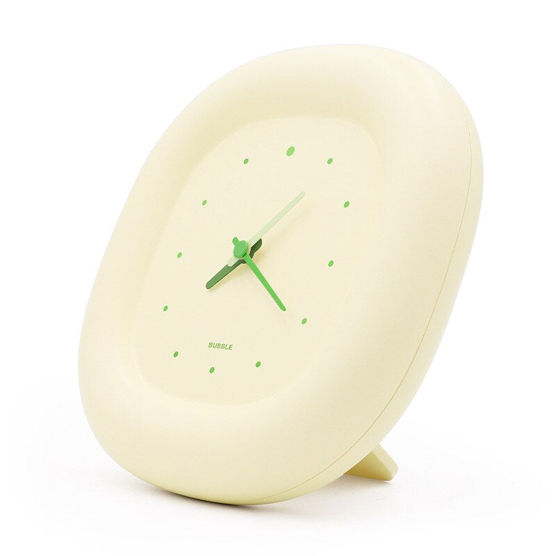 Milch Gelbe Blasen-Wanduhr