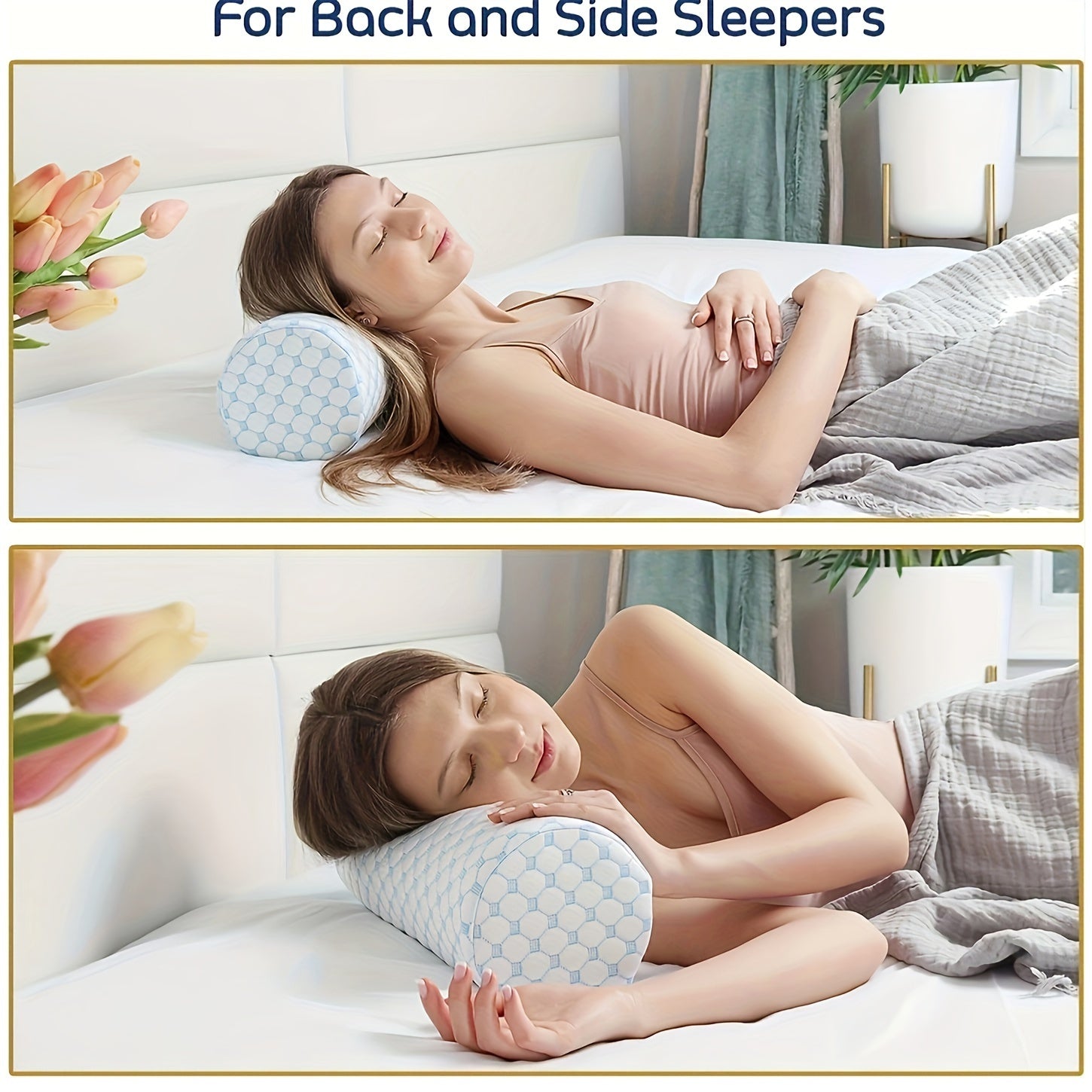 CoolNap - Ergonomische Nackenrolle Aus Memory Foam Mit Waschbarem Bezug