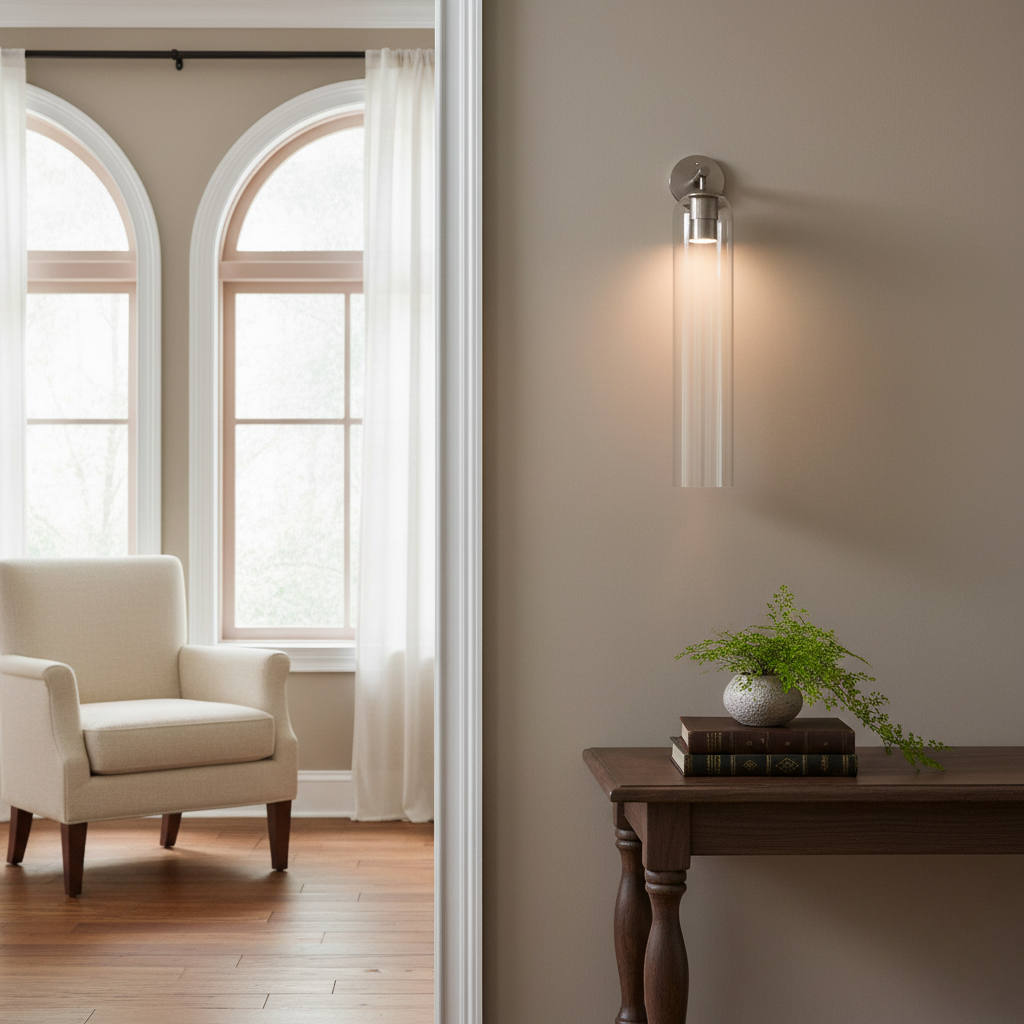 Moderne Wandleuchte mit Langem Rohr