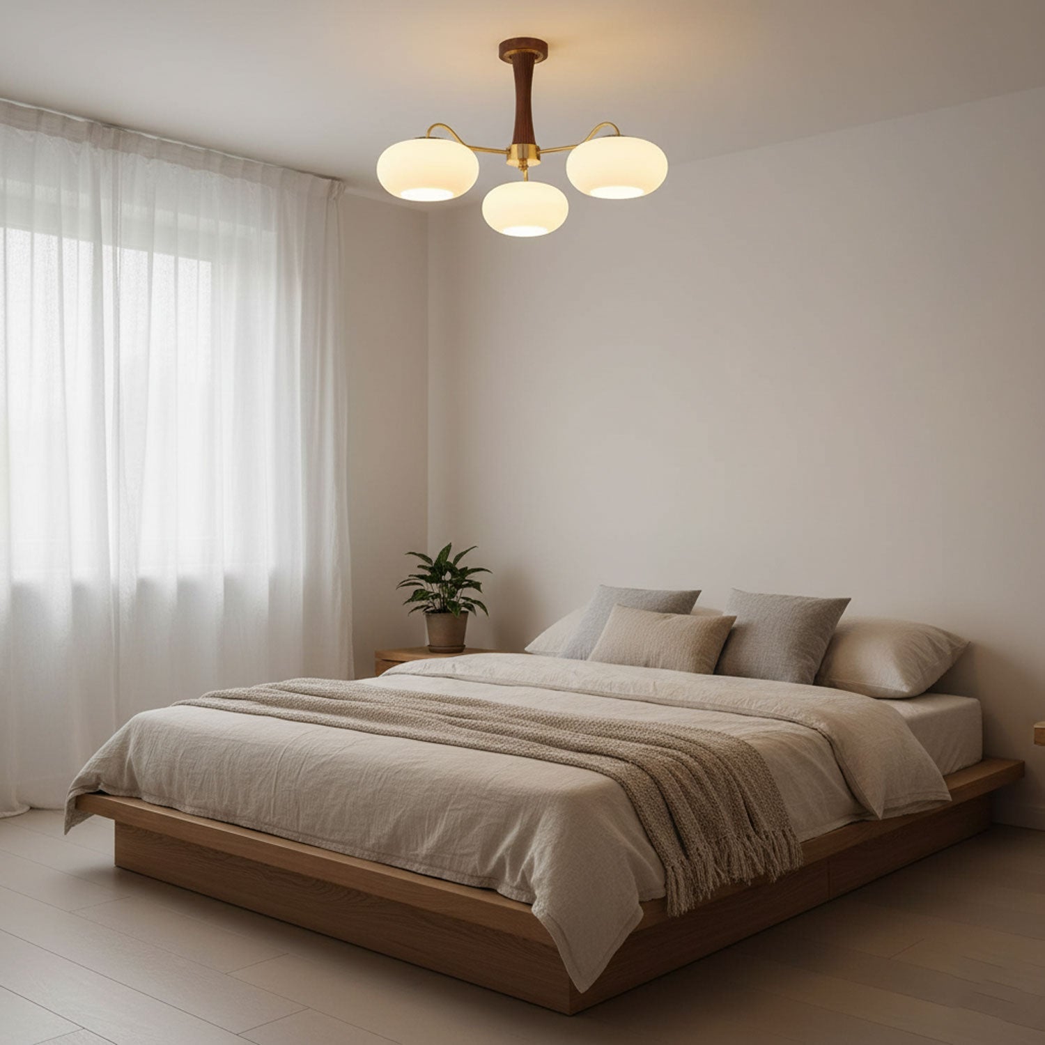 Moderner Kronleuchter im Kaki-Stil