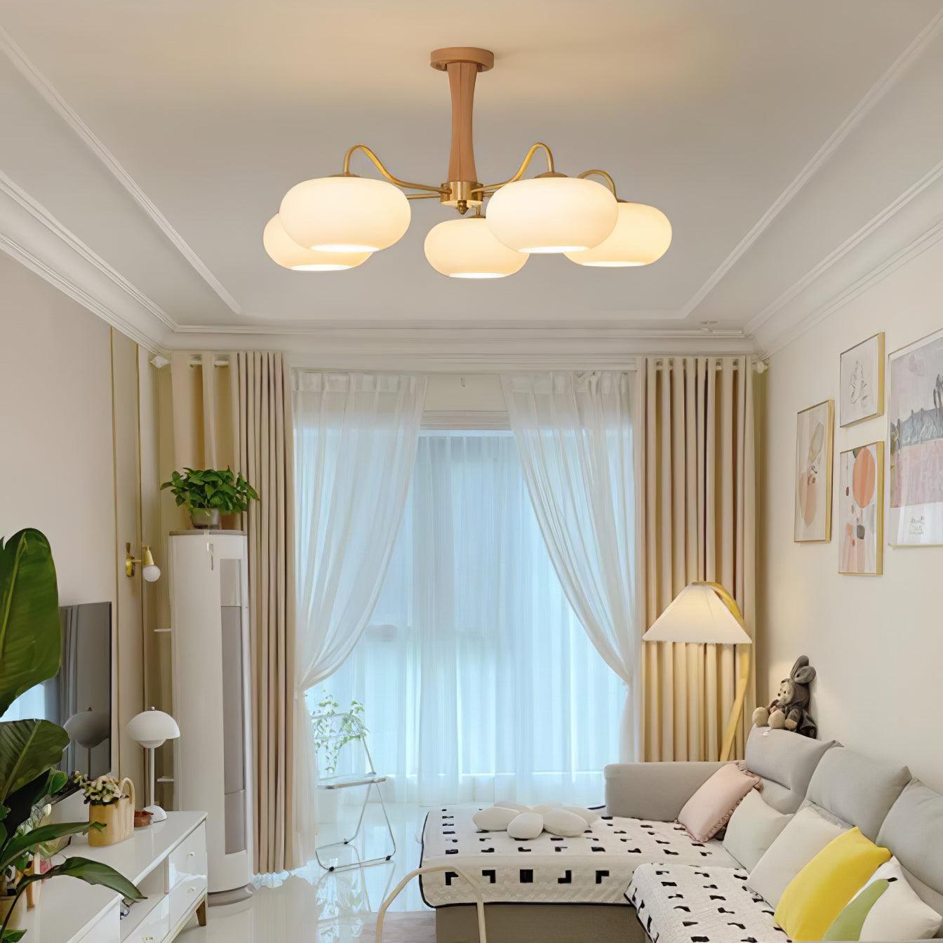 Moderner Kronleuchter im Kaki-Stil