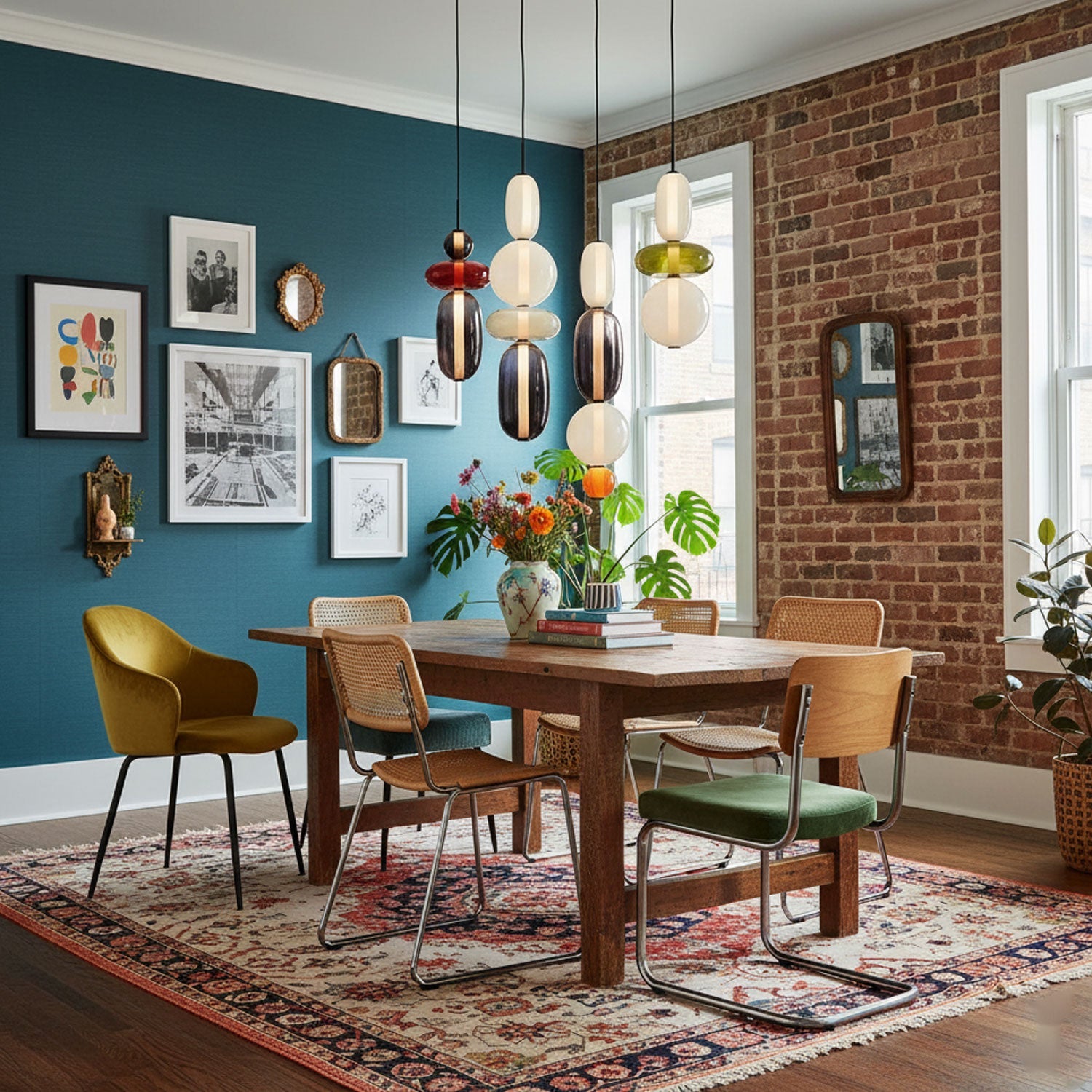 Moderne Pendelleuchte Kandierten Kieselsteinen Stil