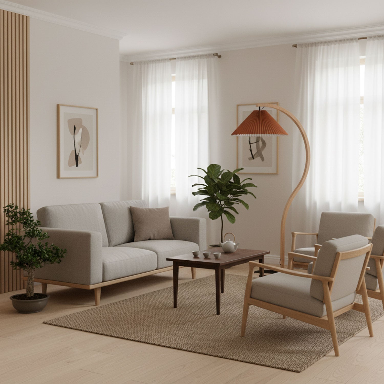 Gebogener Bogenrahmen Stehlampe