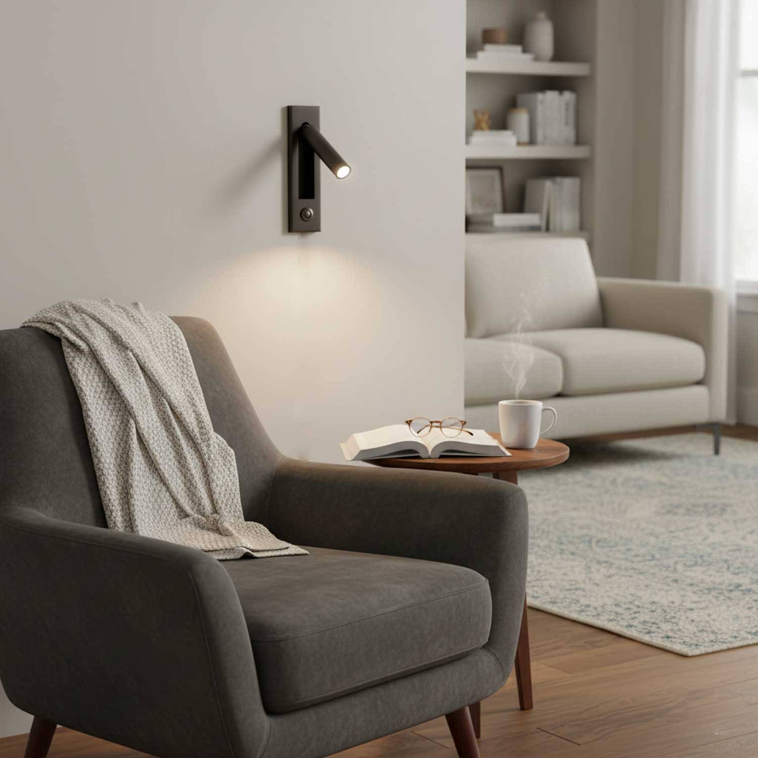 Moderne Einbau Wandleuchte für Den Bettbereich