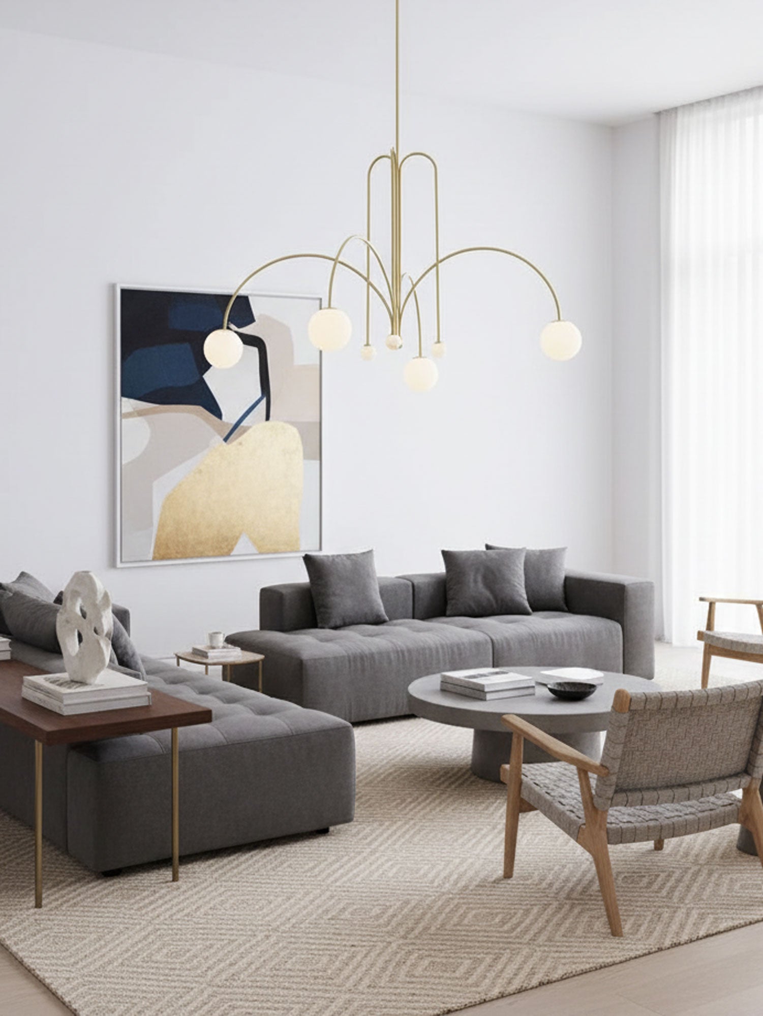 Moderne und Zeitgenössische Abgehängte Deckenleuchte