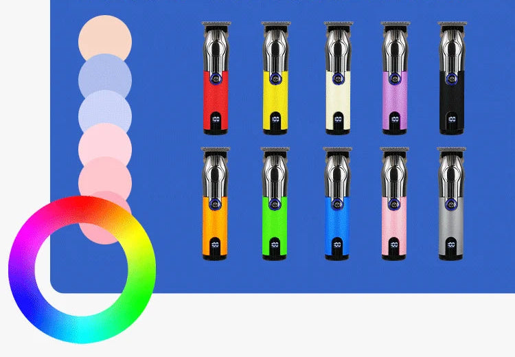 Elektrischer Haarschneider und Haarschneidemaschine für Herren mit LED Anzeige