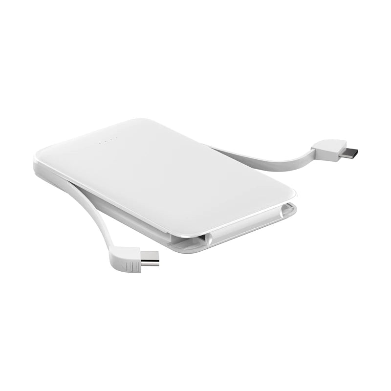 Tragbare Powerbank mit integriertem Kabel