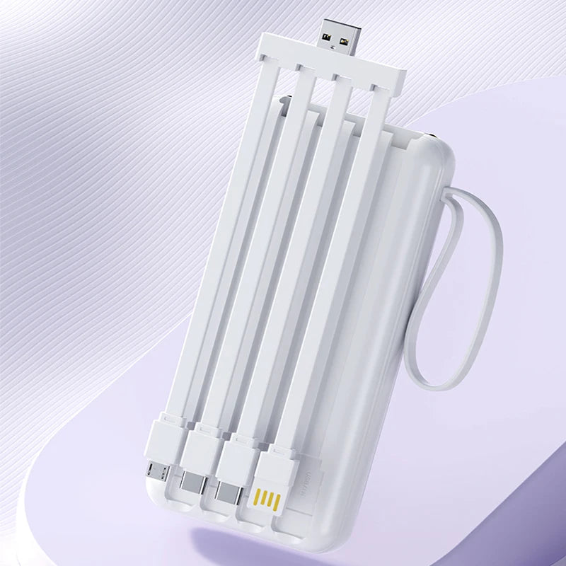 Tragbare Schnelllade-Powerbank mit integriertem Kabel