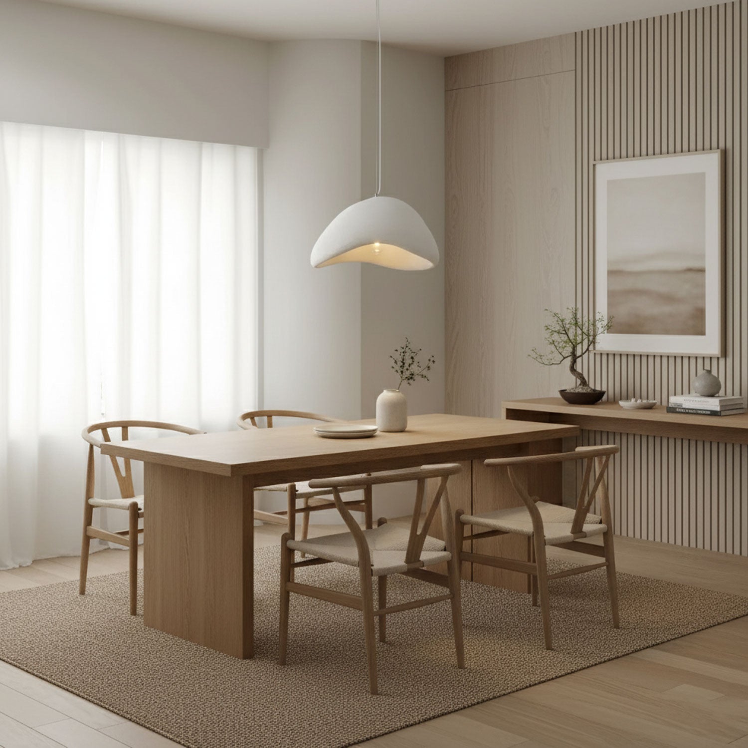 Moderne Unregelmäßige Form Japanischen-Stil Pendelleuchte