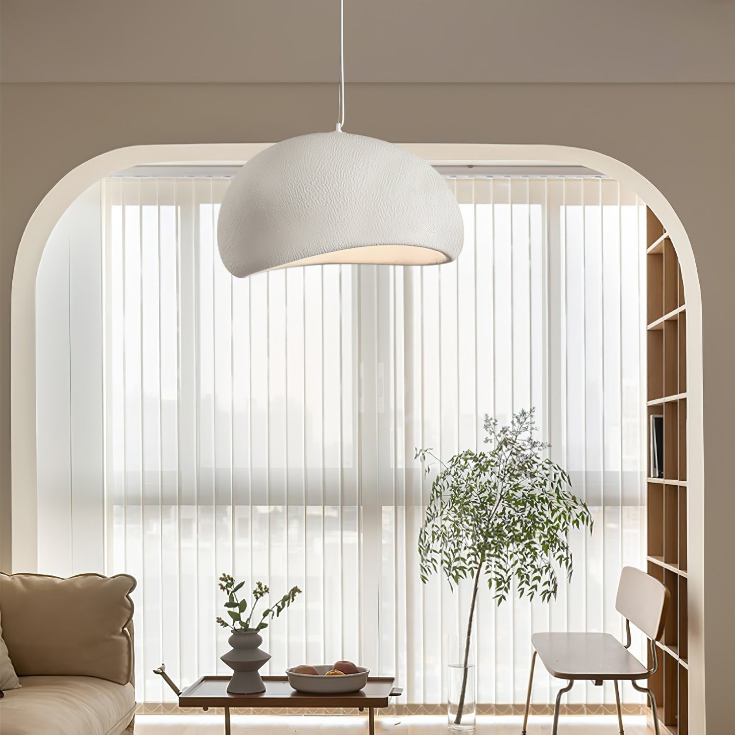 Pendelleuchte im Japanischen Stil Wolkenförmig