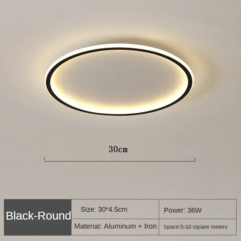 Variant image for Runde LED Deckenleuchte im Skandinavischen Design für Wohnzimmer und Schlafzimmer-16