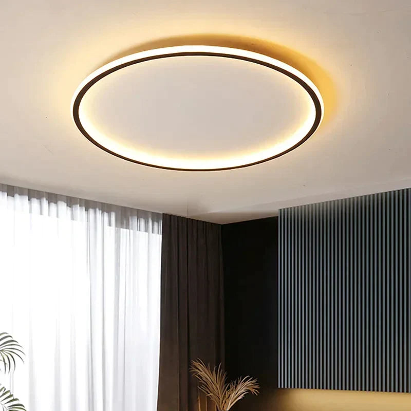 Runde LED-Deckenleuchte im skandinavischen Design