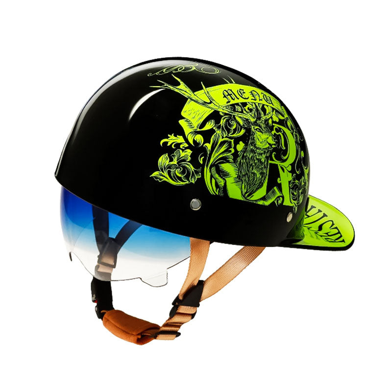 Motorradhelm im Vintage-Baseballkappe-Stil
