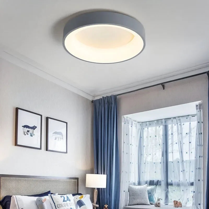 Runde LED Deckenleuchte im Nordischen Design