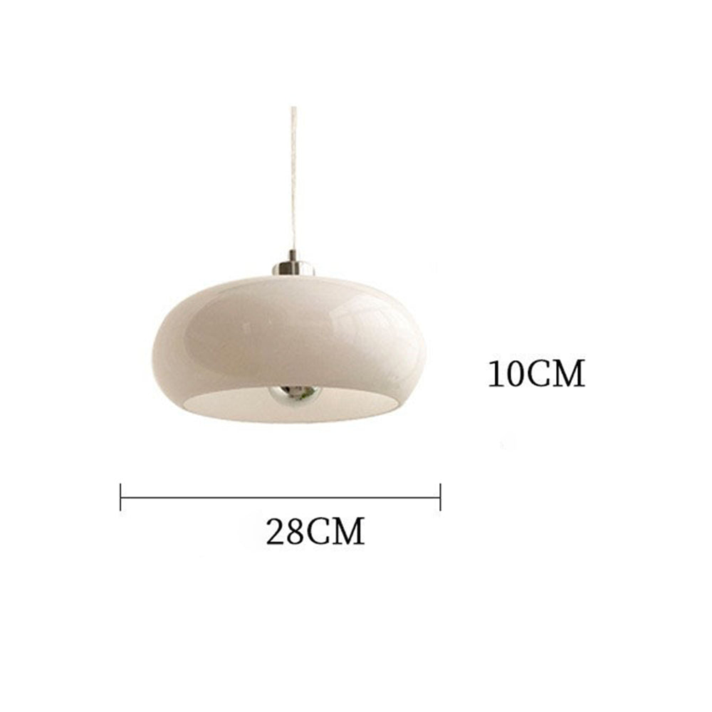 Warm Leuchtende Pendelleuchte Aus Milchglas