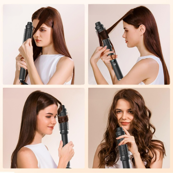 Schnelle Locken- und Glättungsbürste mit Hitze