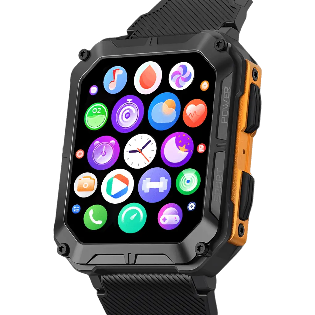 Robuste Smartwatch für Herren mit Fitness-Tracker