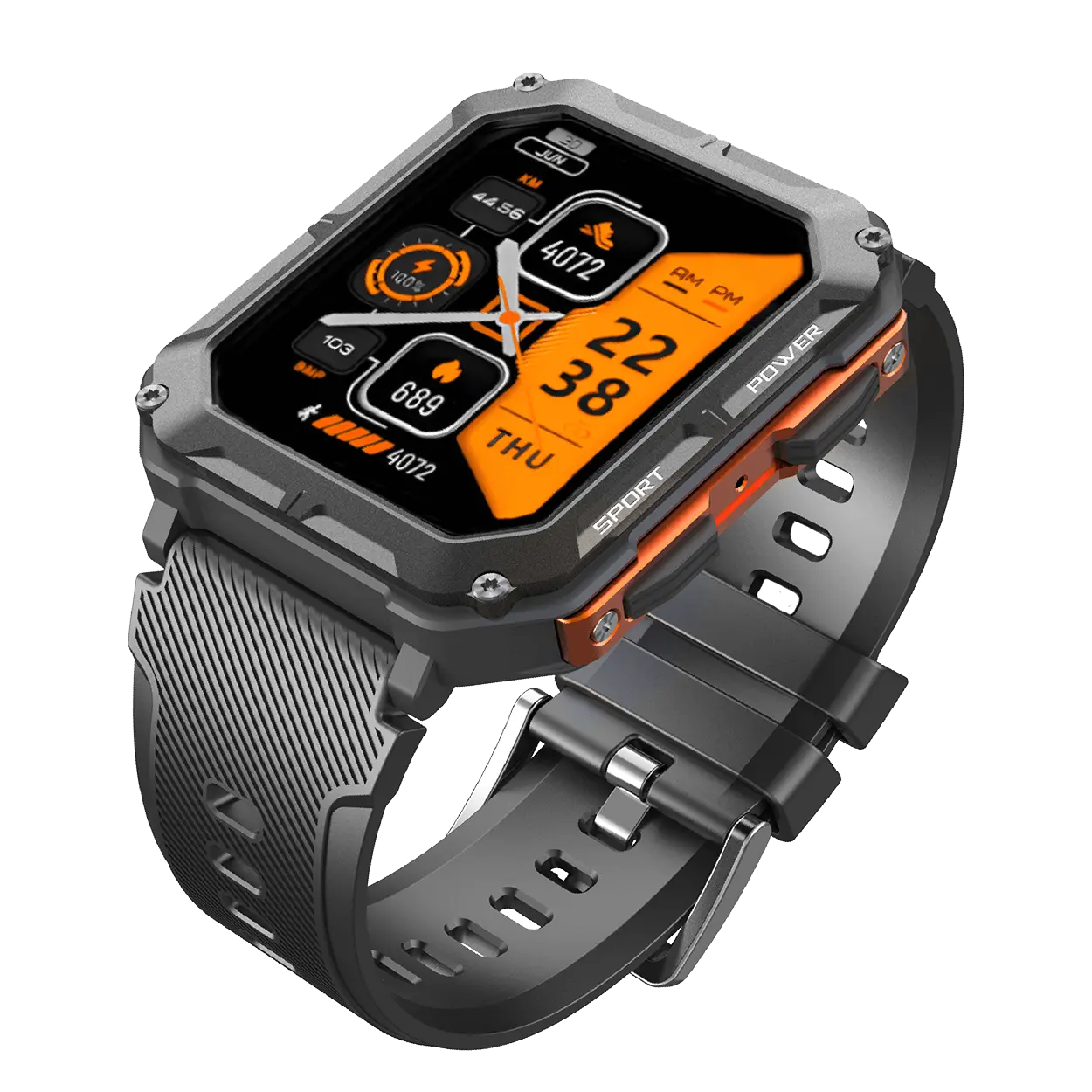 Robuste Smartwatch für Herren mit Fitness-Tracker