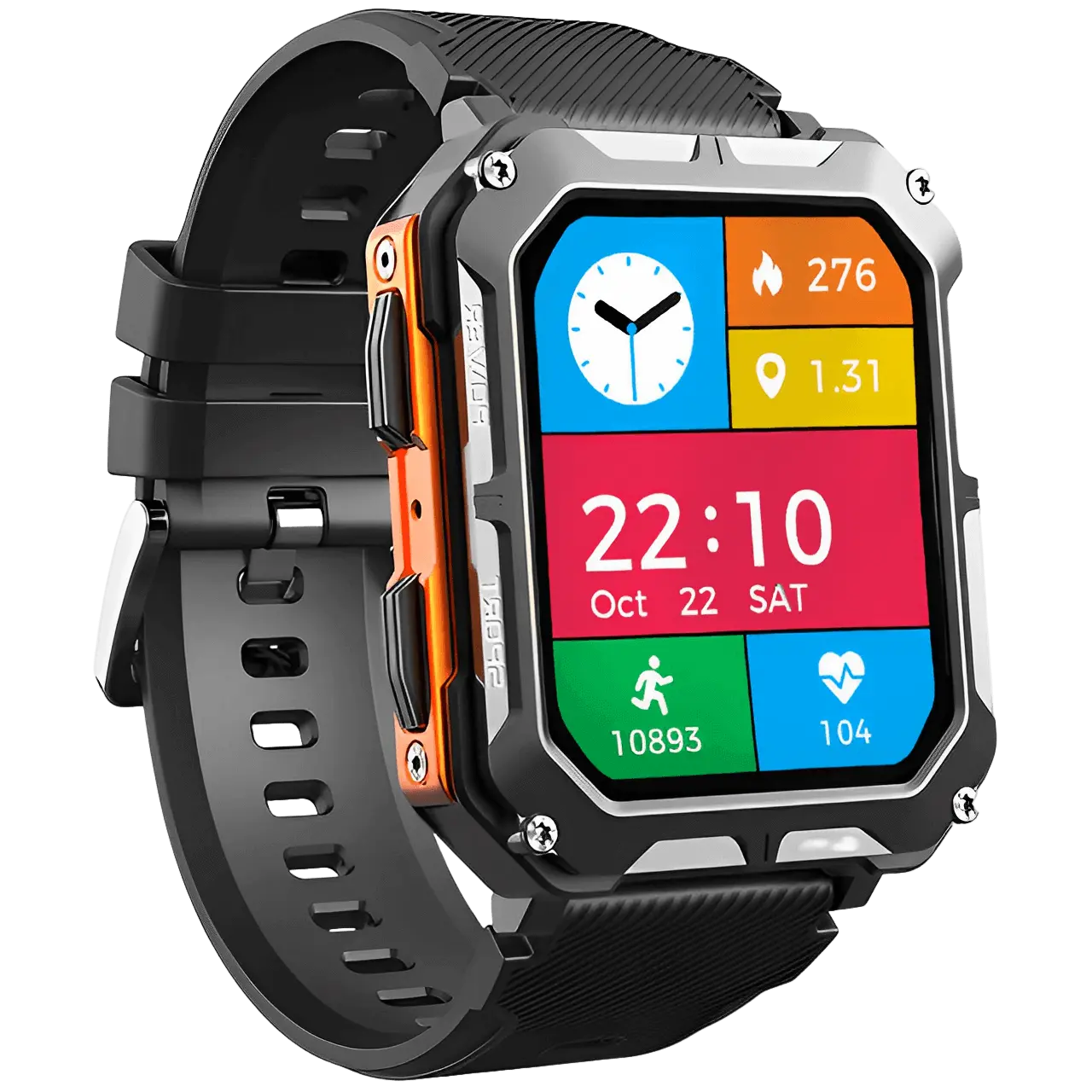 Robuste Smartwatch für Herren mit Fitness-Tracker