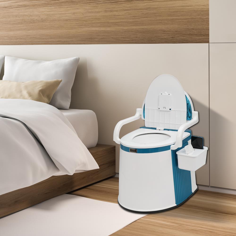 Tragbare Toilette mit Abnehmbarem Inneneimer und Papierhalter