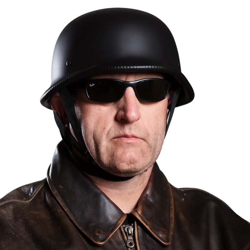 Motorrad-Halbhelm im Klassischen Stil