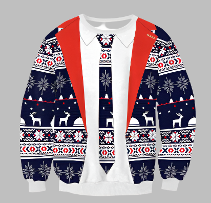 Rentier Weihnachtspullover Herren | Warme