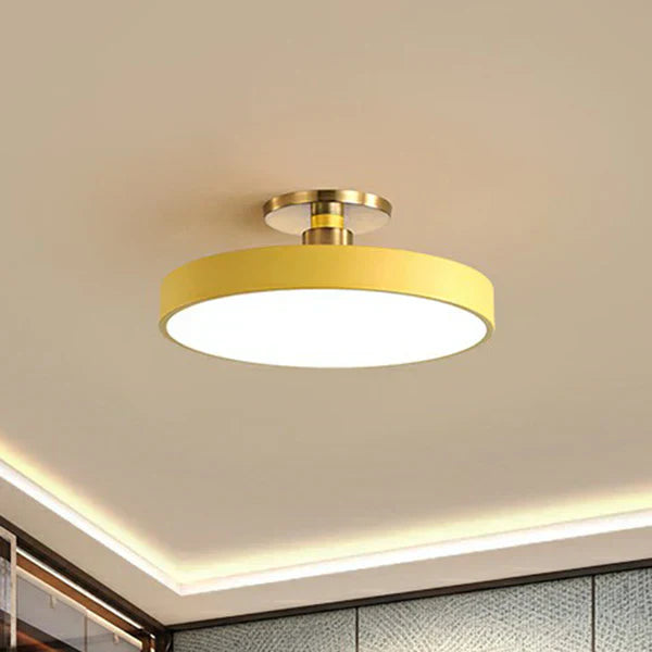 Moderne Runde LED-Deckenleuchte mit Bündiger Montage
