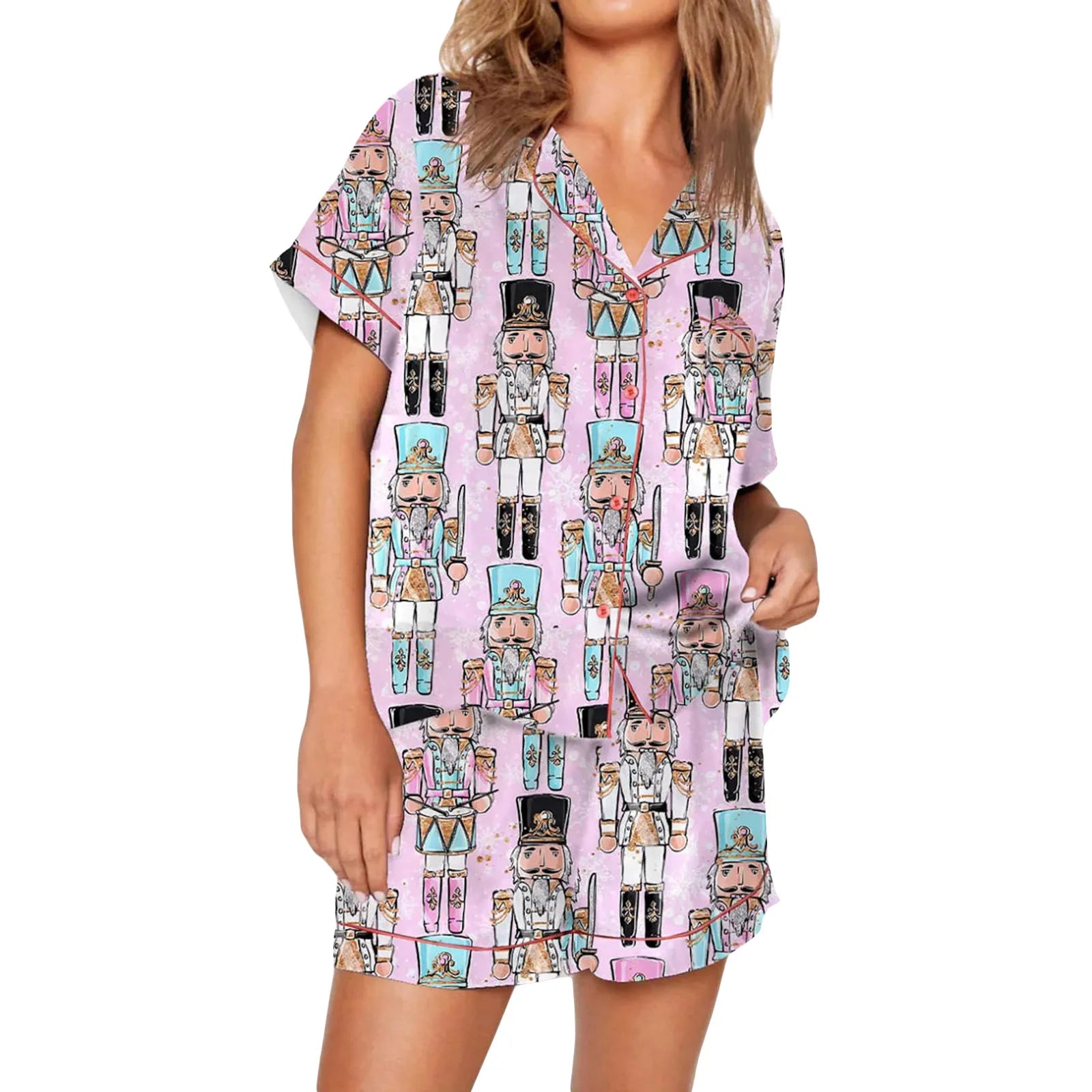 Setzen Weihnachtspyjama Damen | Elastischer Bund