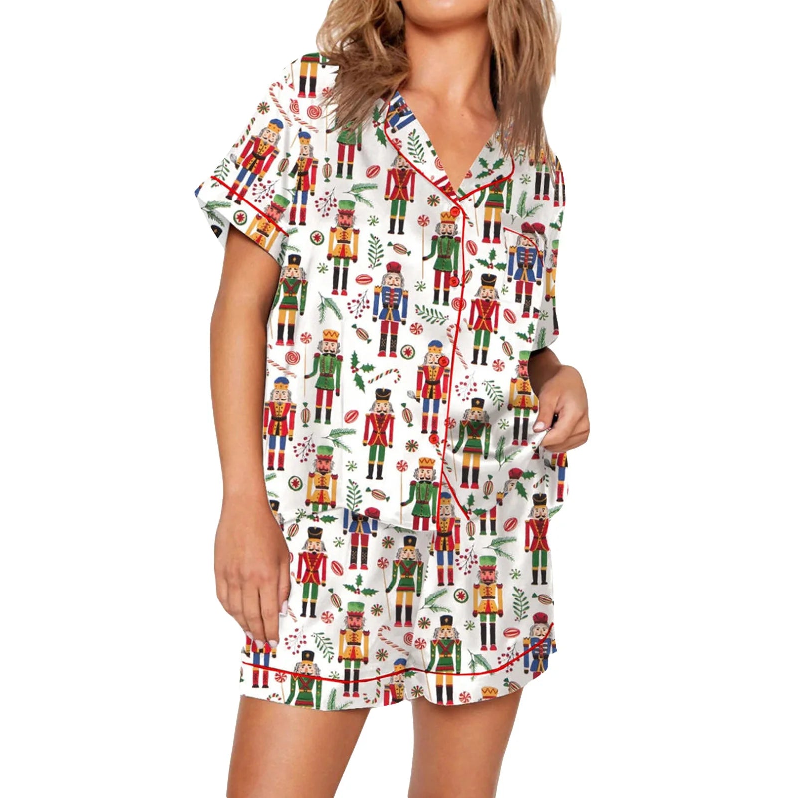 Setzen Weihnachtspyjama Damen | Elastischer Bund