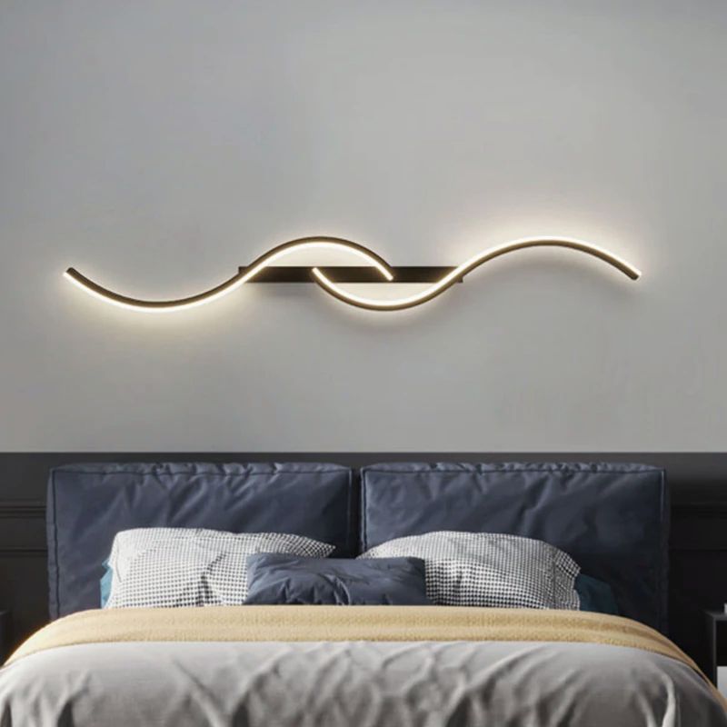 Kreative S-förmige LED-Wandleuchte für Modernes Heiminterieur