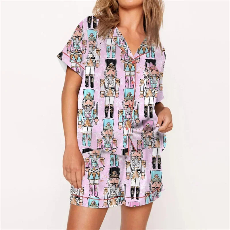 Setzen Weihnachtspyjama Damen | Elastischer Bund