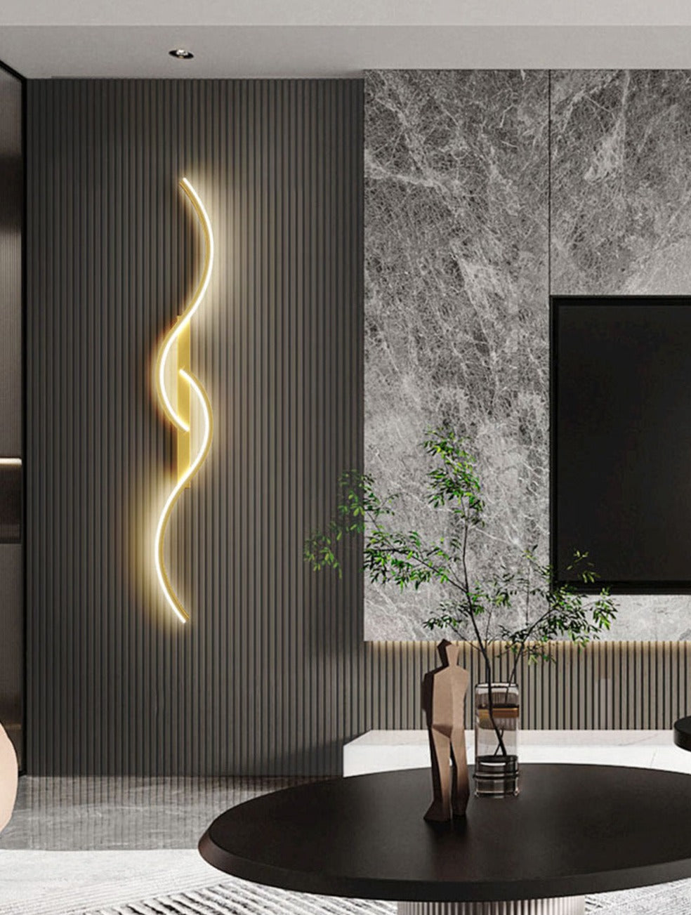 Kreative S-förmige LED-Wandleuchte für Modernes Heiminterieur