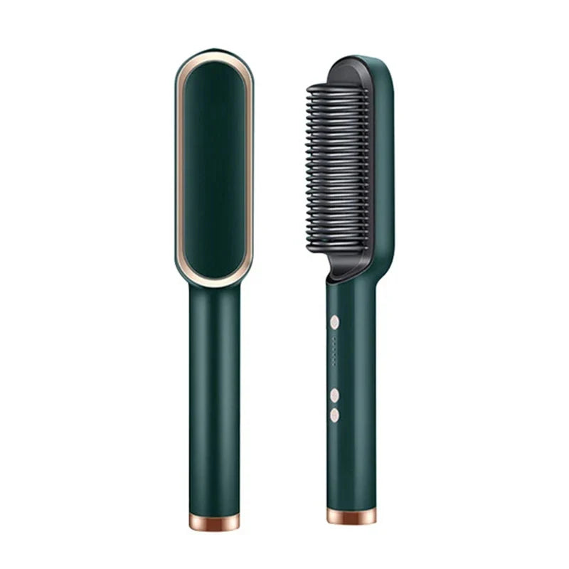 2-in-1 Locken- und Glättbürste mit 5 Temperatureinstellungen