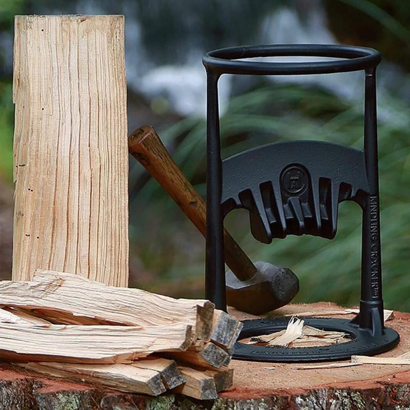 Tragbarer Holzspalter für Camping und Zuhause