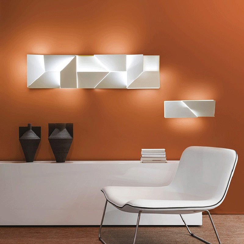 Elegante Weiße 3D-Wandleuchte