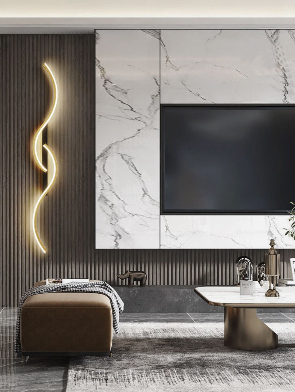 Kreative S-förmige LED-Wandleuchte für Modernes Heiminterieur
