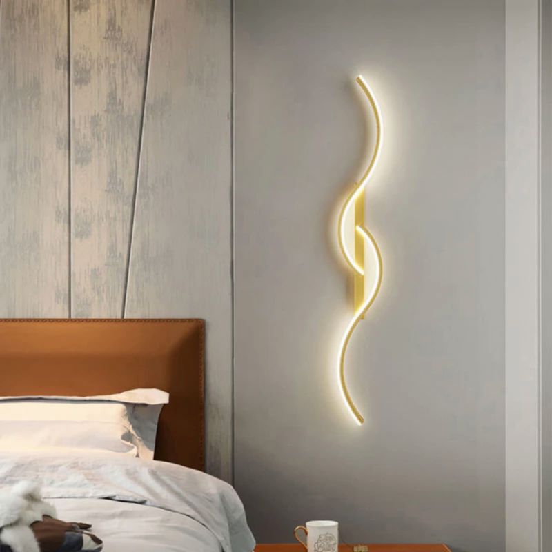 Kreative S-förmige LED-Wandleuchte für Modernes Heiminterieur