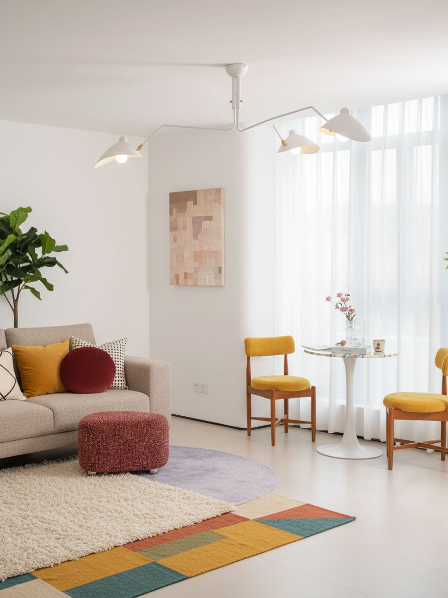 Dreiflammige Retro Deckenleuchte