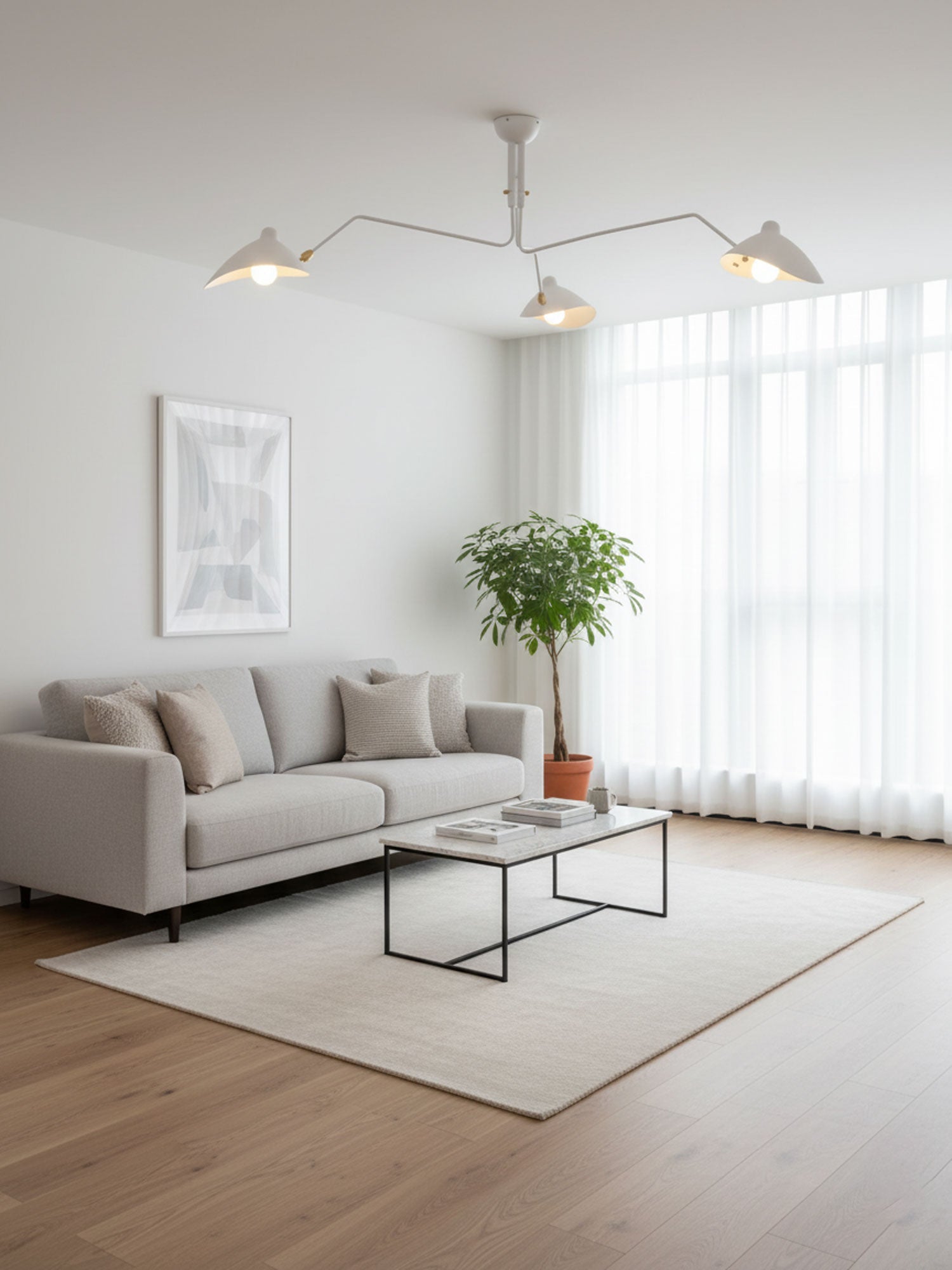 Dreiflammige Retro Deckenleuchte