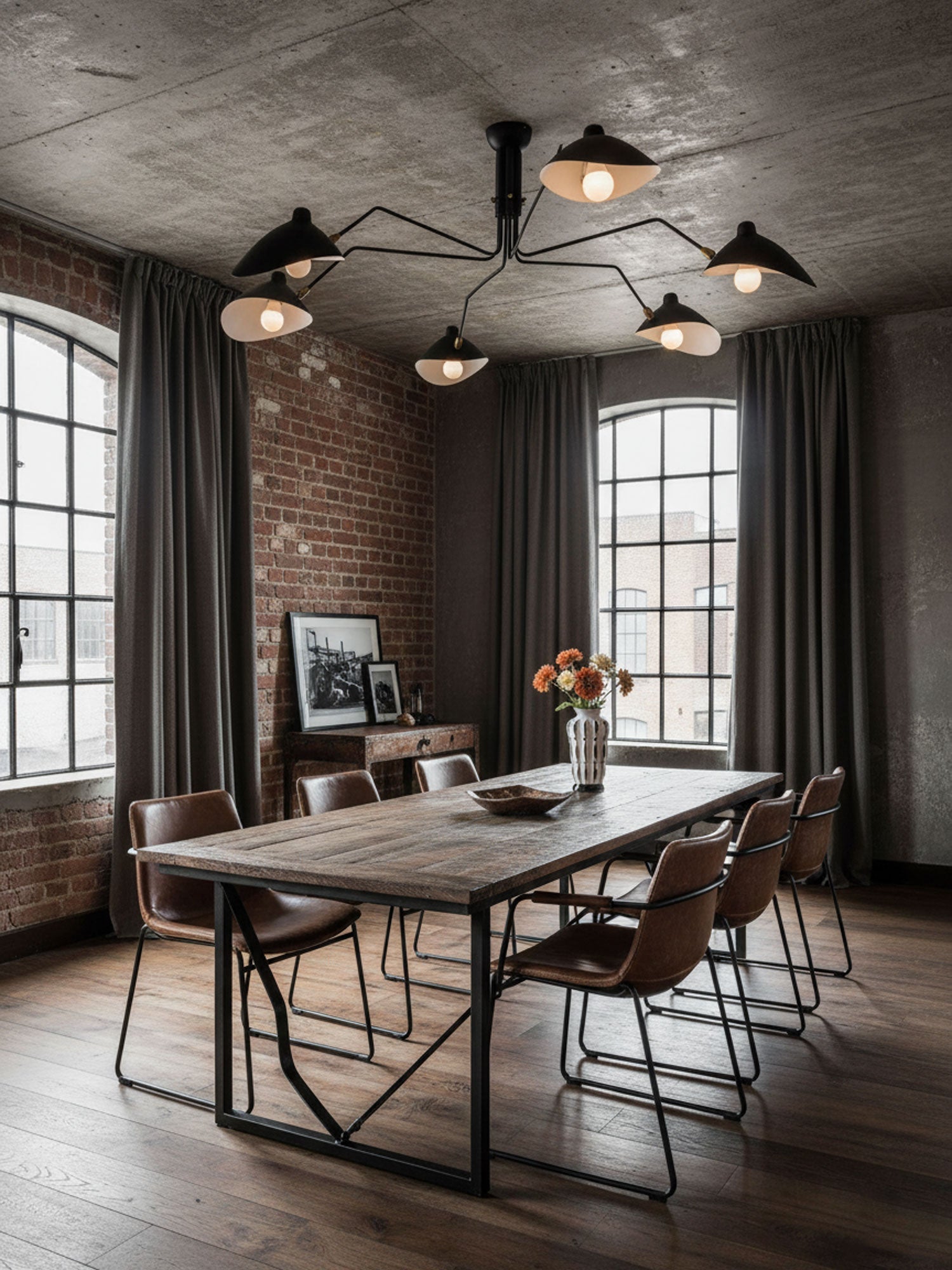 Dreiflammige Retro Deckenleuchte