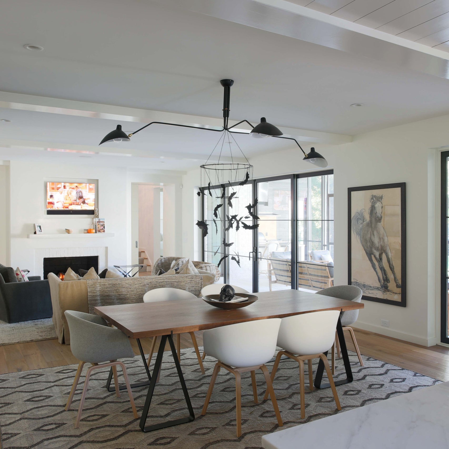 Dreiflammige Retro Deckenleuchte