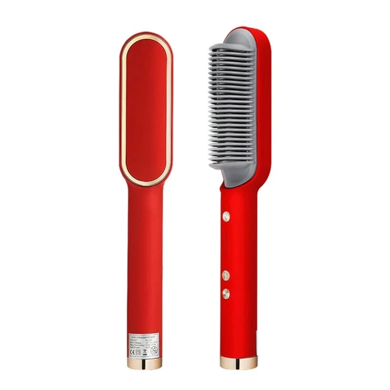 2-in-1 Locken- und Glättbürste mit 5 Temperatureinstellungen