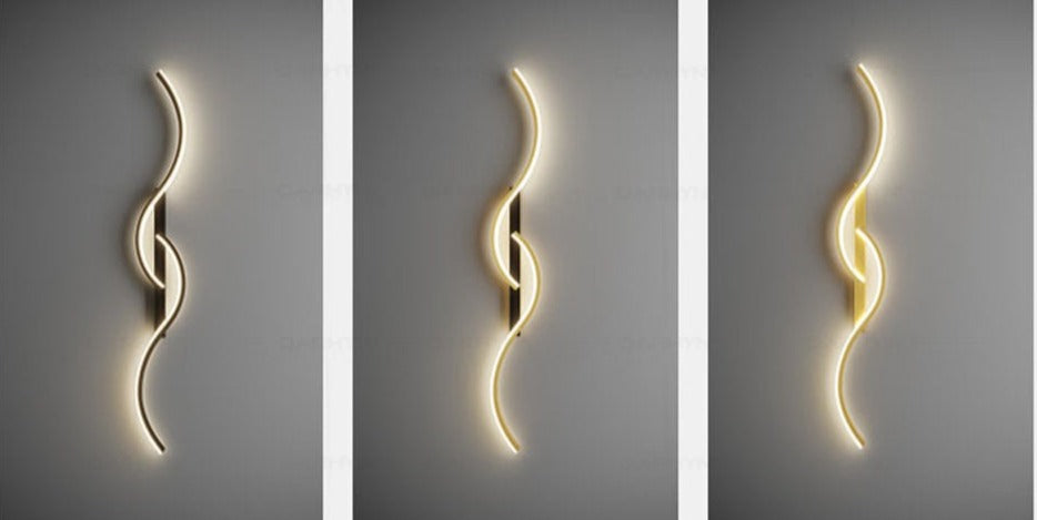 Kreative S-förmige LED-Wandleuchte für Modernes Heiminterieur